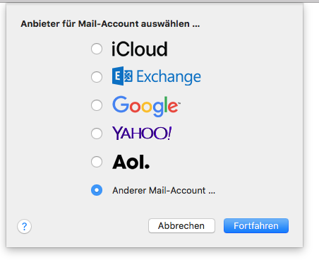 1. Account hinzufügen klicken